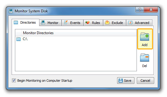 DiskPulse Server Monitor Directories
